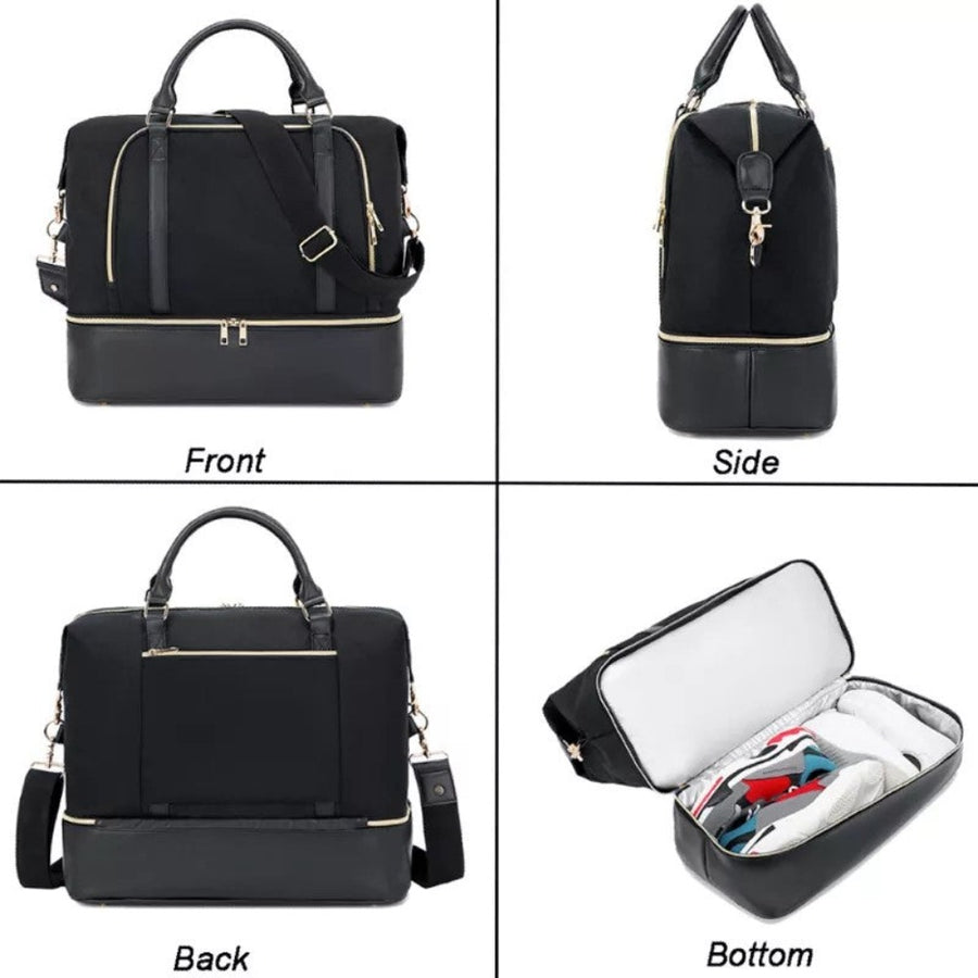 Black Overnight | Travel Bag - Waterproof - Dilly's Collections - Hair Beauty and Lifestyle Products Australia
