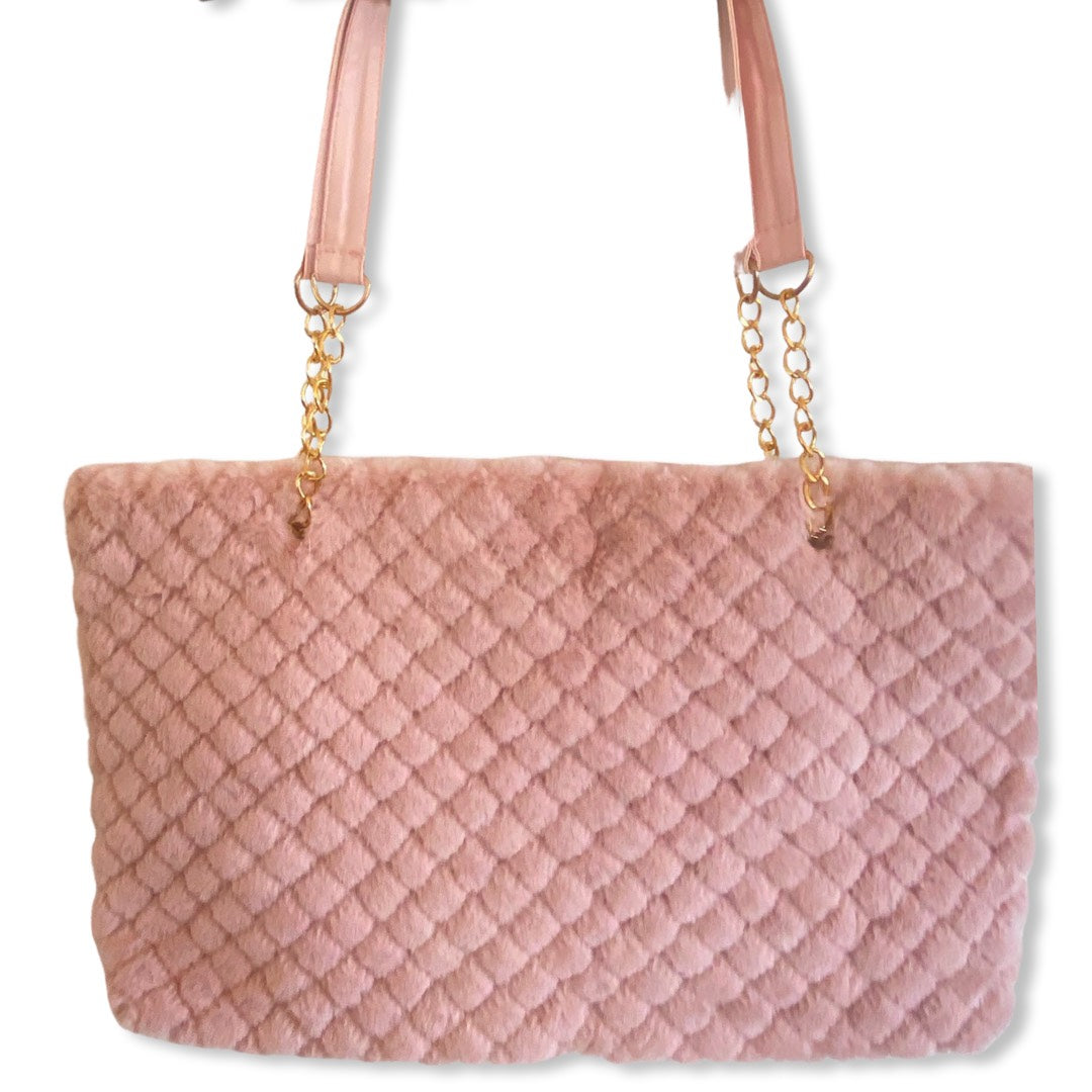 Pink Fluffy Shoulder Bag - Dilly's Collections - Hair Beauty and Lifestyle Products Australia