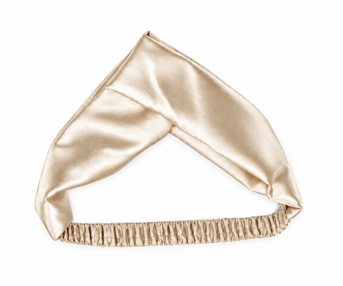 Beige Satin Headband