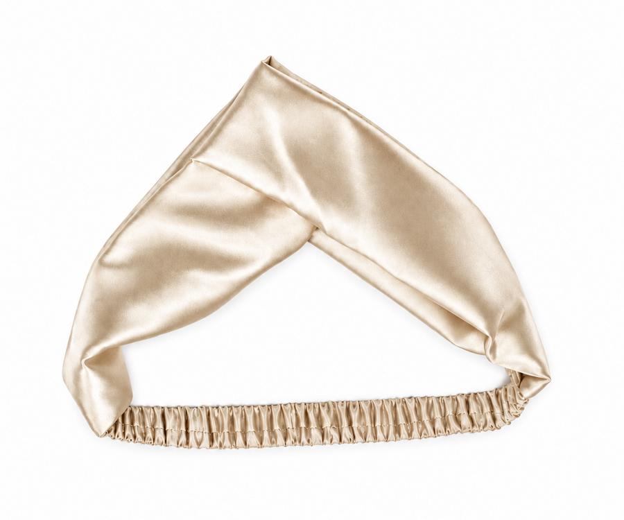 Beige Satin Headband
