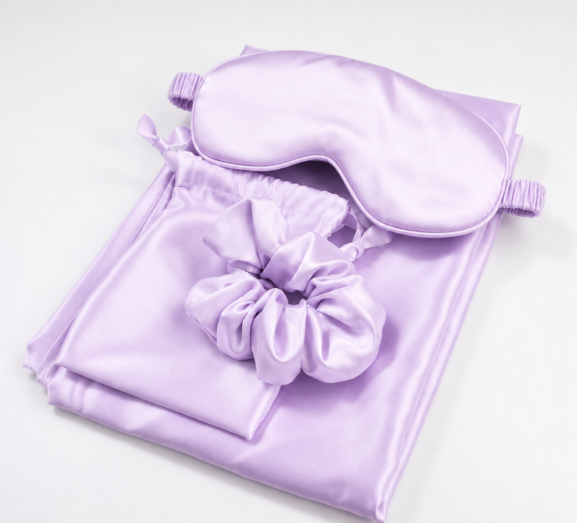 Lilac Satin Sleep Set