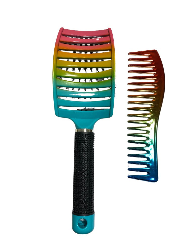 Nylon / Boar Bristle Vent Brush and Wide Tooth Comb - Dilly's Collections - Hair Beauty and Lifestyle Products Australia