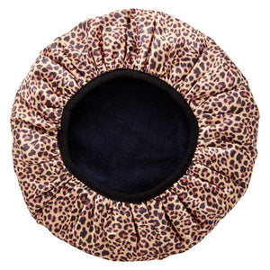 Shower Cap - Microfibre Lined & Eye Mask Set -  Leopard Print - Dilly's Collections -  Hair Beauty and Lifestyle Products Australia