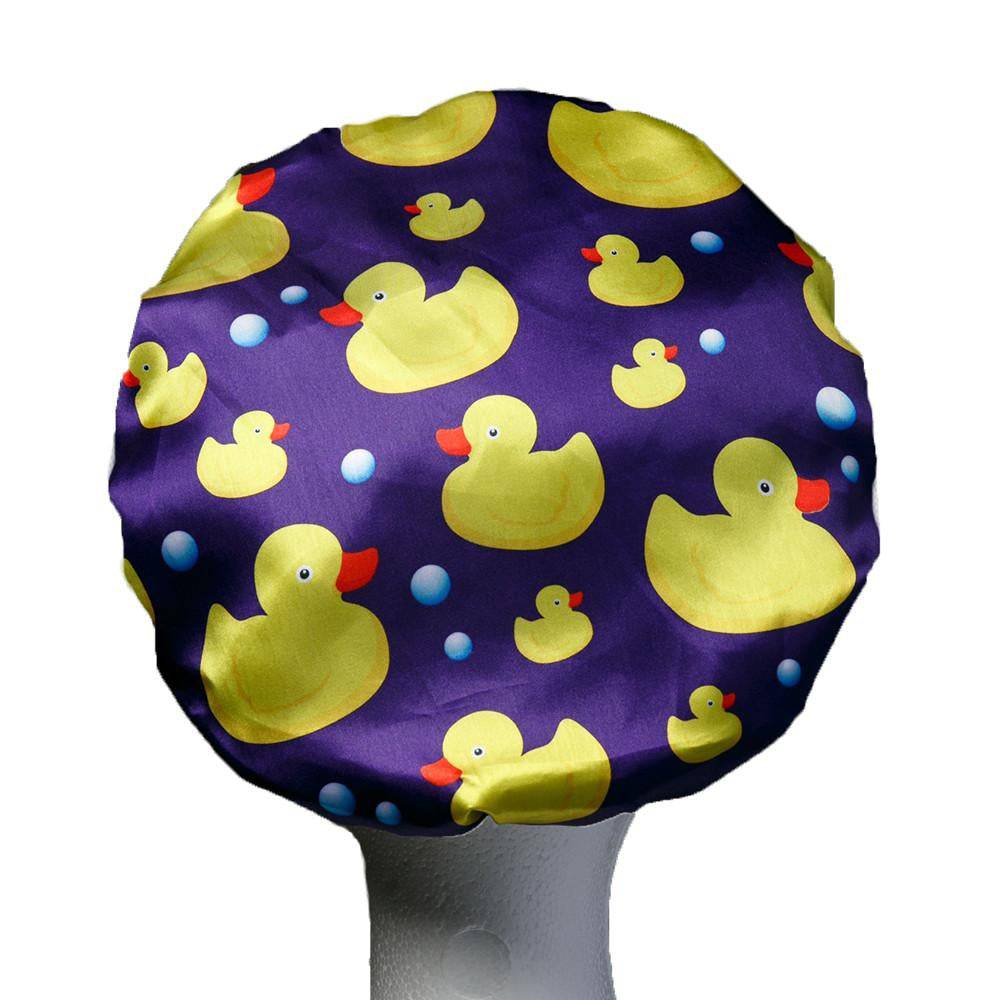 Duck Print Shower Cap - Microfibre Lined - Small to Medium Size - Dilly's Collections - Hair Beauty and Lifestyle Products Australia