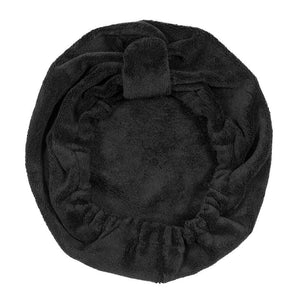 Shower Cap - Microfibre Lined & Hair Turban - Black - Dilly's Collections - Hair Beauty and Lifestyle Products Australia