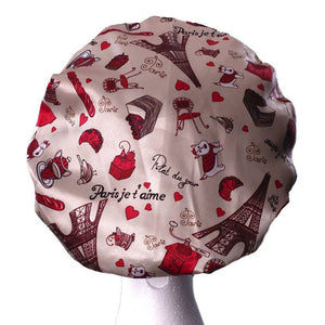 Je T'aime Print Shower Cap - Microfibre lined - Dilly's Collections - Hair Beauty and Lifestyle Products Australia