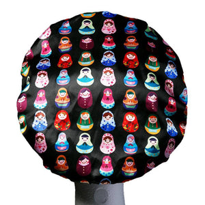 Babushka Print Shower Cap - Microfibre Lined - Extra Large - Dilly's Collections - Hair Beauty and Lifestyle Products Australia