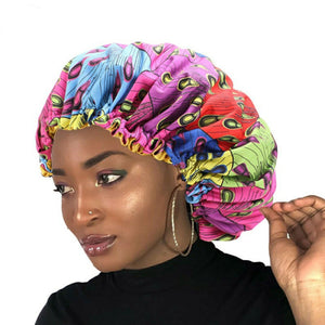 Sleeping Cap - Rainbow Print Satin - Extra Large - Dilly's Collections -  Hair Beauty and Lifestyle Products Australia