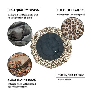 Heat Cap - Leopard Print - Flaxseed - Microwavable - Dilly's Collections -  Hair Beauty and Lifestyle Products Australia