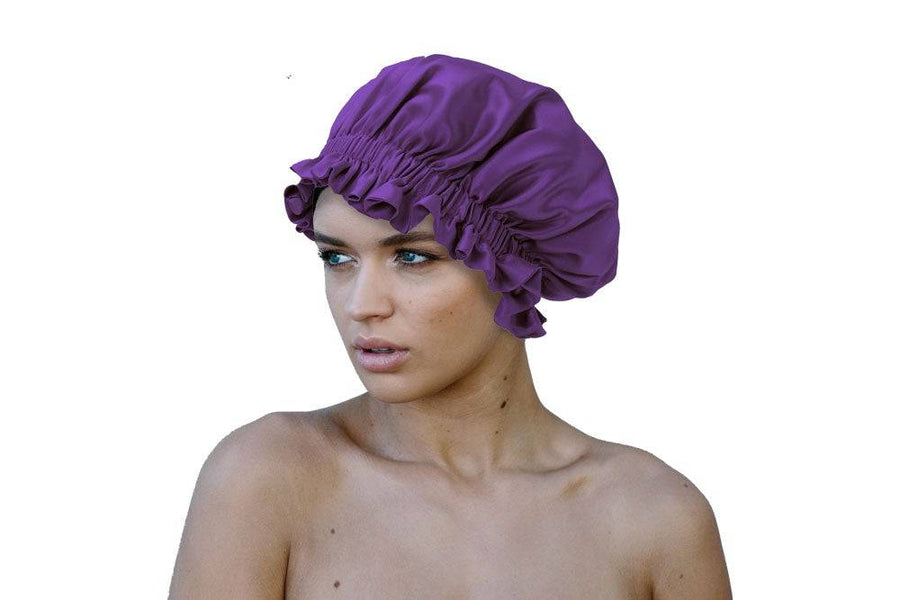 Sleeping Cap - Purple Mulberry Silk - Dilly's Collections - Hair Beauty and Lifestyle Products Australia