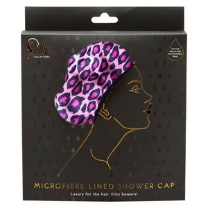 Pink Leopard Print Shower Cap and Eye Mask - Dilly's Collections - Hair Beauty and Lifestyle Products Australia
