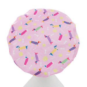 Pink Dogs Shower Cap - Microfibre Lined - Dilly's Collections - Hair Beauty and Lifestyle Products Australia