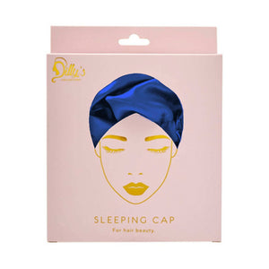 Sleeping Cap - Blue Satin - Dilly's Collections - Hair Beauty and Lifestyle Products Australia