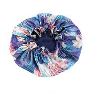 Sleeping Cap - Floral Satin - Extra Large - Dilly's Collections - Hair Beauty and Lifestyle Products Australia