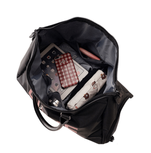 Duffle Bag with Shoe Storage - Black 'Love' - Dilly's Collections - Hair Beauty and Lifestyle Products Australia